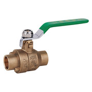 Zoro Select 3/4" Sweat Brass Ball Valve Inline 107-844NL