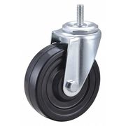 Zoro Select Swivel Stem Caster, Rubber, 4 in., 170 lb., Stem Dia.: 3/8 in 32J861