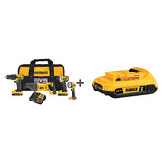 Dewalt Cordless Combination Kit, 20.0V, 4 Tools DCK420D2/DCB203