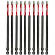 Milwaukee Tool SHOCKWAVE 6 in Phillips #2 Impact Duty Power Bit, 10-Piece Pack 48-32-4207