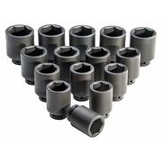 Proto 1" Drive Deep Impact Socket Set, SAE, 15 pcs J76115