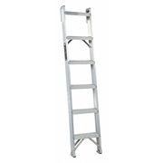 Louisville Straight Ladder, Aluminum, Natural Finish, 300 lb Load Capacity AH1006