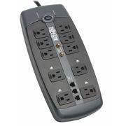 Tripp Lite Datacom Surge Protector, 10 Outlet, Black TLP1008TELTV