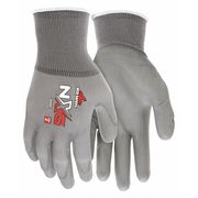 Mcr Safety Polyurethane Coated Gloves, Palm Coverage, Gray, XL, PR 9666XL