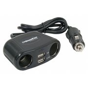 Roadpro Power Adapter, 4 Outlet, 12V, 10A RP431USB