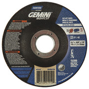 Norton Abrasives Depressed Center Wheels, Type 27, 4 1/2 in Dia, 0.045 in Thick, 7/8 in Arbor Hole Size 66252841912
