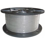Dayton Cable, 3/16 in., 500 ft, 7 x 19, Clear Vinyl 33RF89