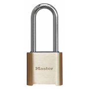 Master Lock Combination Padlock, Bottom, Gold/Silver 975DLHCOM