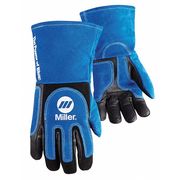 Miller Electric MIG/Stick Welding Gloves, Cowhide Palm, L, PR 263339