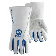 Miller Electric MIG Welding Gloves, Cowhide Palm, M, PR 263332