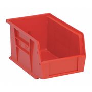 Quantum Storage Systems 50 lb Hang & Stack Storage Bin, Polypropylene, 6 in W, 5 in H, Red, 9 1/4 in L QUS221RD