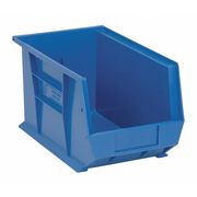 Quantum Storage Systems 75 lb Hang & Stack Storage Bin, Polypropylene, 8 1/4 in W, 8 in H, Blue, 13 5/8 in L QUS242BL