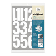 Chartpak Numbers, Vinyl, 4", White 01196