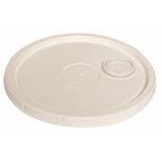 Zoro Select Plastic Pail Lid, White, For 34A231, 34A232 34A245