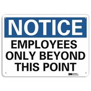 Lyle Notice Sign, 7 in H, 10 in W, Plastic, Vertical Rectangle, English, U5-1193-NP_10X7 U5-1193-NP_10X7