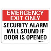 Lyle Emergency Exit Only Sign, 7 in Height, 10 in Width, Aluminum, Vertical Rectangle, English U7-1089-NA_10x7