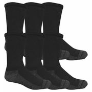 Fruit Of The Loom Socks, Mens, 10-13, Black, PK6 M8000B6US-12