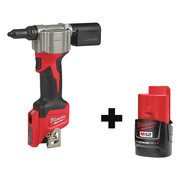 Milwaukee Tool Cordless Rivet Tool, Battery Included, 12V 2550-20, 48-11-2420