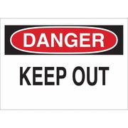 Condor Danger Sign, 10 in Height, 14 in Width, Vinyl, English 34GL17