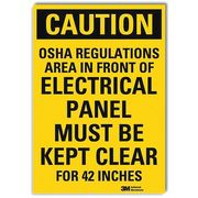 Lyle Safety Sign, Electrical Panel, Eng, 5 in. W U4-1573-RD_5X7