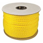 Zoro Select Rope, Polypropylene, 1/2in Dia, 600ft, 347lb 350160-YEL-00600-R0285
