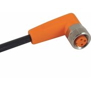 Ifm Cordset, 4 Pin, Receptacle, Female EVC154