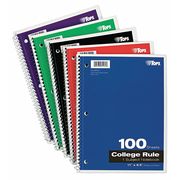 Tops 11 x 8-1/2" Wirebound Notebook, College Rule, Blue, 100 Pg TOP65161
