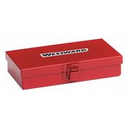 Westward WESTWARD Tool Box, Steel, Red, 6-1/2 in W x 4-1/4 in D x 1-1/4 in H 35XR63