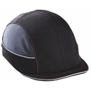 Skullerz By Ergodyne Bump Cap, Short Brim Baseball, ABS, Hook-and-Loop Suspension, Black 8950