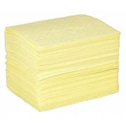 Condor Absorbent Pad, 18 gal, 15 in x 19 in, Chemical, Hazmat, Yellow, Polypropylene 35ZP98