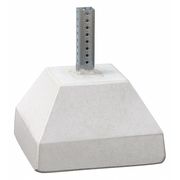 Tapco Concrete Base with Square Post Sleeve Galvanized, ft. Concrete (Base); Galvanized Steel (U-Channel) 373-00919