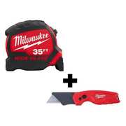 Milwaukee Tool Tape Measure, SAE, Blade 35 ft. L 48-22-0235, 48-22-1500