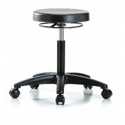 Blue Ridge Ergonomics Bench Stool, Med, Poly, Casters BR-PMBSO-RG-NF-RC