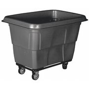 Zoro Select Cube Truck, 1 cu. yd., 1200 lb. Cap, Black 36FL03