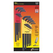 Bondhus 22 Piece Metric/SAE L-Shape Hex Key Set, 22199 22199