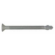 TEKS Self-Drilling Screw, 1/4" x 3 in, Gray Spex Steel Flat Head Phillips Drive, 100 PK 1096000