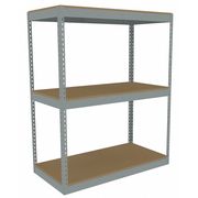 Tennsco Boltless Shelving Unit, 24-5/8"D x 48-5/8"W x 60"H, 3 Shelves, Steel ZLE5-4824S-3D