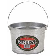 Behrens 3/4 gal Round Bucket, 7 1/4 in Dia, Silver, Galvanized Steel B325