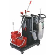 Unger Janitor Cart, Polypropylene, 51-1/2inL, Blk RRSPC