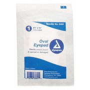 Dynarex Oval Eye Pads, Strle, 1-5/8x2-5/8in, PK600 3360