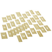 Reese Interlocking Stencils Stencil, Letters, Brass, 1/2in.W x 1/2in.H 10026