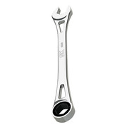 Sk Professional Tools Ratcheting Wrench, Head Size 15mm 80008