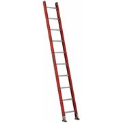 Louisville Straight Ladder, Fiberglass, Orange Finish, 300 lb Load Capacity FE3110