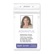 Advantus Vertical Resealable Badge Holder, PK50 75524