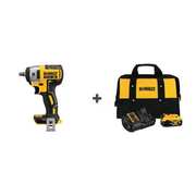 Dewalt Impact Wrench, Cordless, Compact, 20VDC DCF890B/DCB205CK