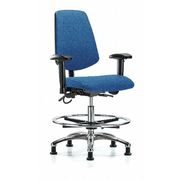 Blue Ridge Ergonomics ESD Fab Med Ben Chair w/ Med Bk EG BLU BR-ESD-FMBCH-MB-CR-T0-A1-CF-EG-ESDBLU