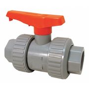 Chemtrol 1/2" Socket x FNPT CPVC Ball Valve Inline True Union U51TB-V 1/2