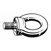 ZORO SELECT Machinery Eye Bolt With Shoulder, M16, 27 mm Shank, 35 mm ID, Steel, Plain, 10 PK M16000.160.0001