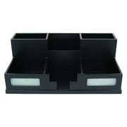 Victor Technology Desktop Organizer, Black, Wood, 5-1/2 in. H 9525-5