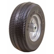 Marastar Flat Free Wheel, Polyurethane, 275 lb, Gray, Tread: Sawtooth 00091